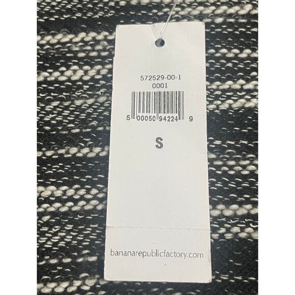 NWT Banana Republic Sweater Zippered Marled Womens Small Black White 572529-00 - Picture 2 of 11